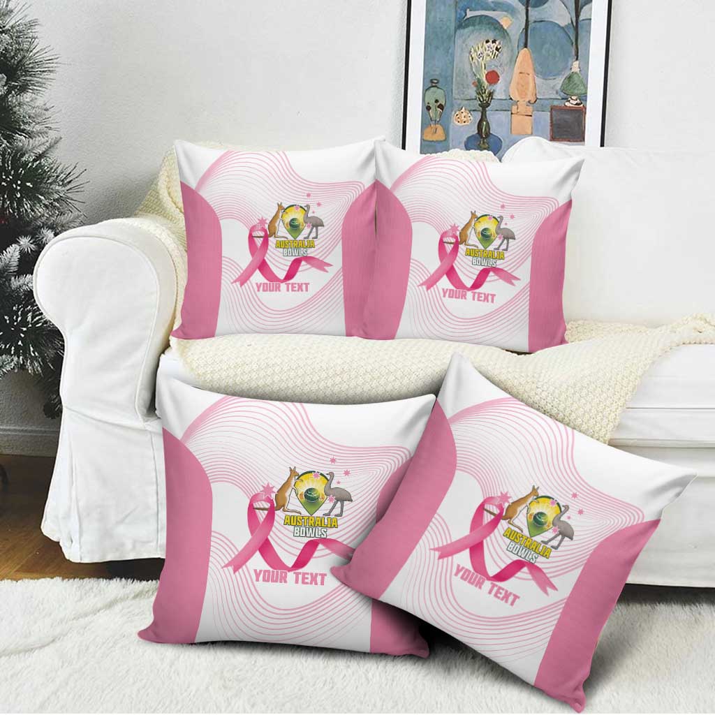 Custom Bowls Australia Breast Cancer Pillow Cover Pink Ribbon Curve Sporty - Aussie Hoodie