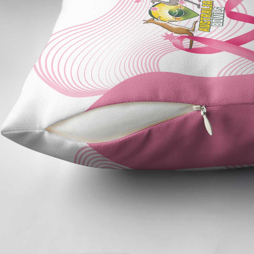 Custom Bowls Australia Breast Cancer Pillow Cover Pink Ribbon Curve Sporty - Aussie Hoodie