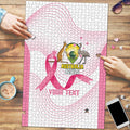 Custom Bowls Australia Breast Cancer Puzzle Pink Ribbon Curve Sporty - Aussie Hoodie