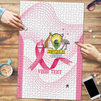 Custom Bowls Australia Breast Cancer Puzzle Pink Ribbon Curve Sporty - Aussie Hoodie