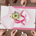 Custom Bowls Australia Breast Cancer Puzzle Pink Ribbon Curve Sporty - Aussie Hoodie