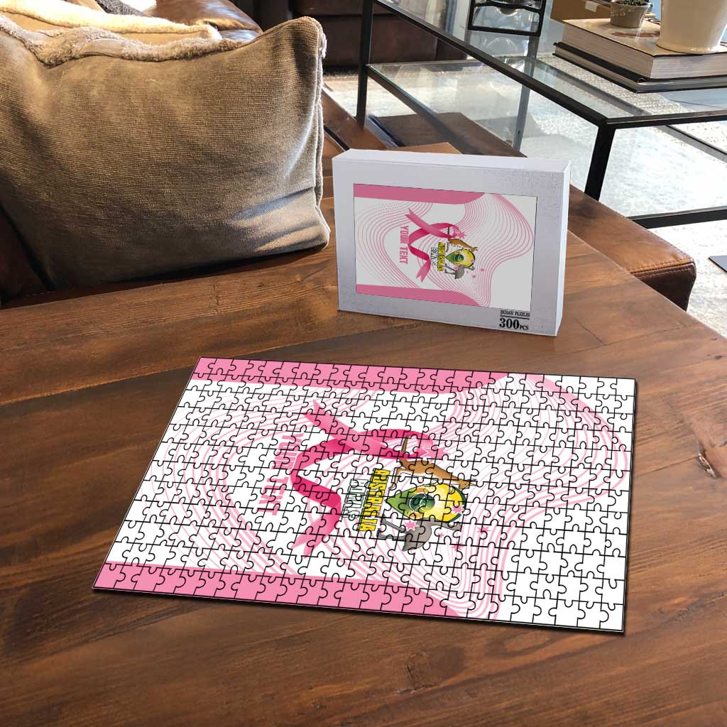 Custom Bowls Australia Breast Cancer Puzzle Pink Ribbon Curve Sporty - Aussie Hoodie