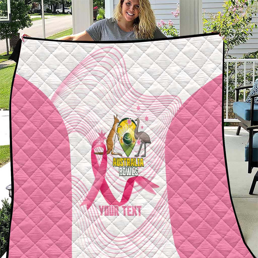 Custom Bowls Australia Breast Cancer Quilt Pink Ribbon Curve Sporty - Aussie Hoodie