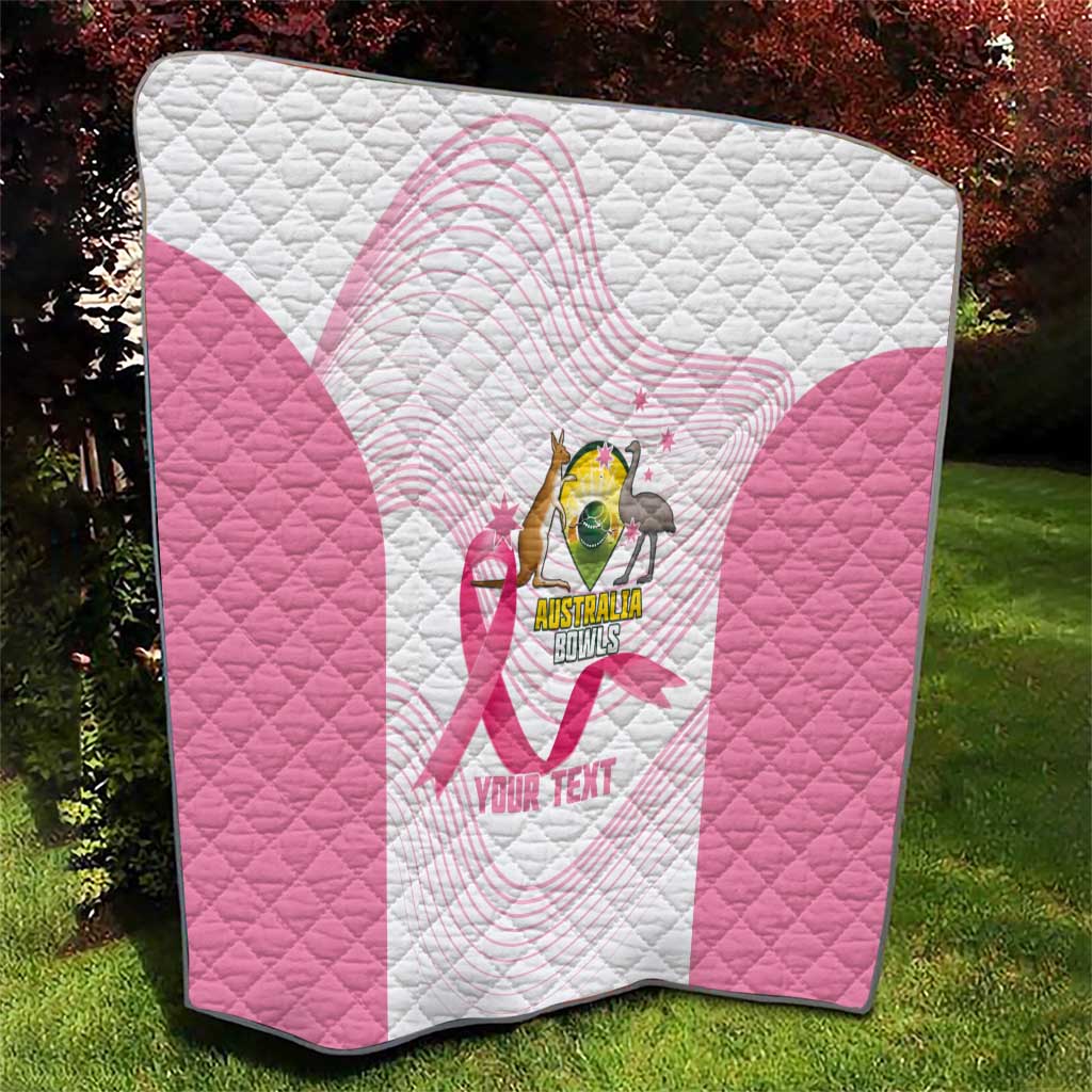 Custom Bowls Australia Breast Cancer Quilt Pink Ribbon Curve Sporty - Aussie Hoodie