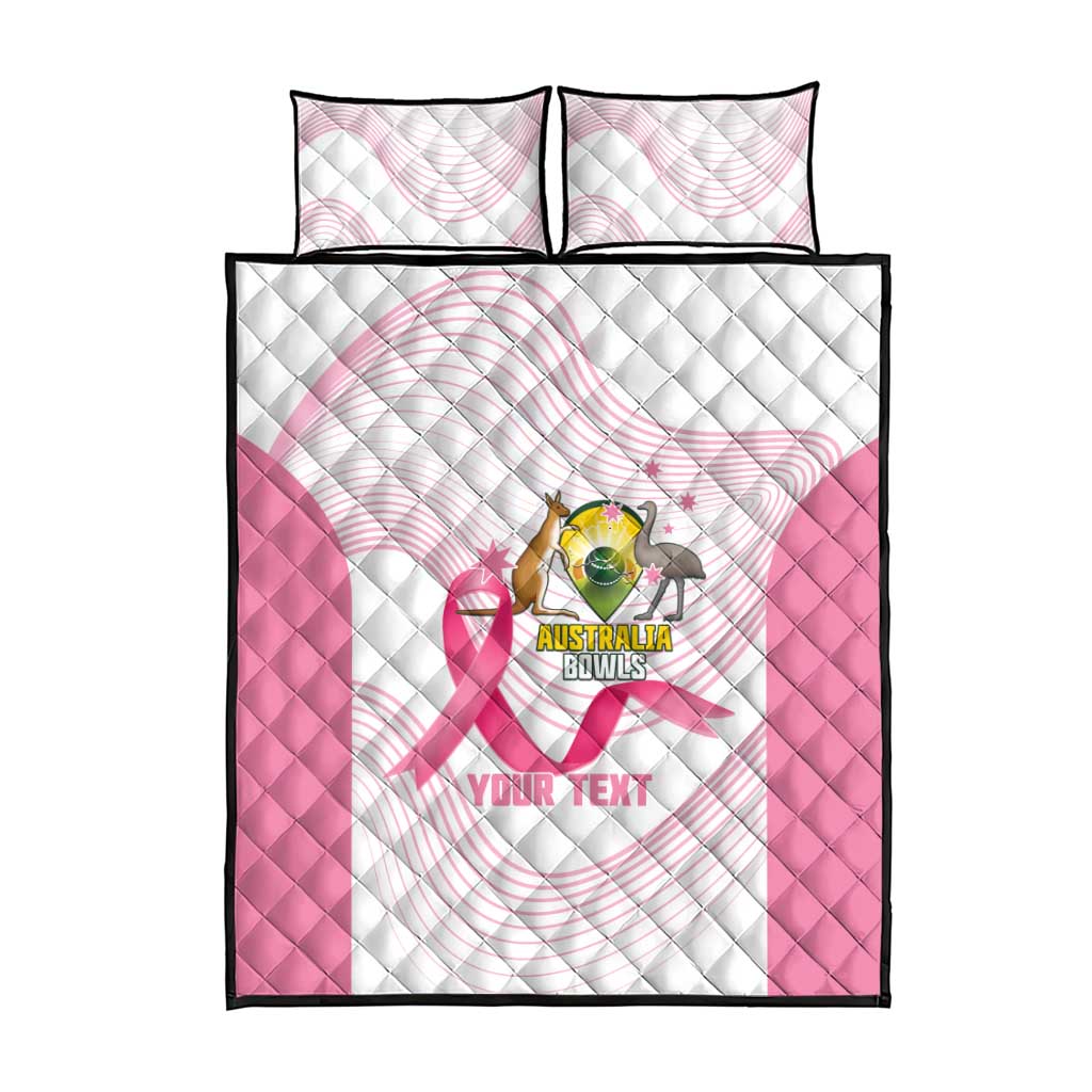 Custom Bowls Australia Breast Cancer Quilt Bed Set Pink Ribbon Curve Sporty - Aussie Hoodie