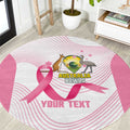 Custom Bowls Australia Breast Cancer Round Carpet Pink Ribbon Curve Sporty - Aussie Hoodie