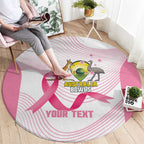 Custom Bowls Australia Breast Cancer Round Carpet Pink Ribbon Curve Sporty - Aussie Hoodie