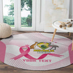 Custom Bowls Australia Breast Cancer Round Carpet Pink Ribbon Curve Sporty - Aussie Hoodie