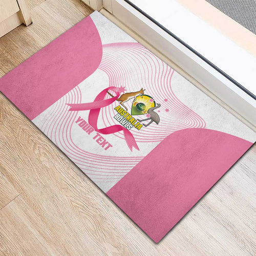 Custom Bowls Australia Breast Cancer Rubber Doormat Pink Ribbon Curve Sporty - Aussie Hoodie