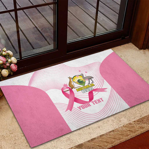 Custom Bowls Australia Breast Cancer Rubber Doormat Pink Ribbon Curve Sporty - Aussie Hoodie