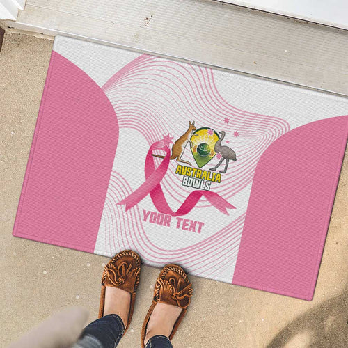 Custom Bowls Australia Breast Cancer Rubber Doormat Pink Ribbon Curve Sporty - Aussie Hoodie