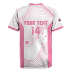 Custom Bowls Australia Breast Cancer Rugby Jersey Pink Ribbon Curve Sporty - Aussie Hoodie