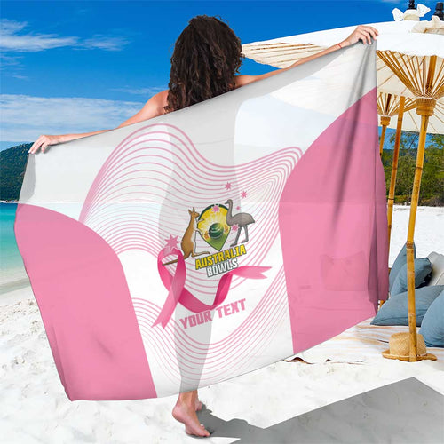Custom Bowls Australia Breast Cancer Sarong Pink Ribbon Curve Sporty - Aussie Hoodie