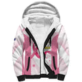 Custom Bowls Australia Breast Cancer Sherpa Hoodie Pink Ribbon Curve Sporty - Aussie Hoodie