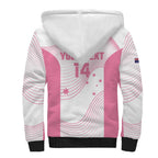 Custom Bowls Australia Breast Cancer Sherpa Hoodie Pink Ribbon Curve Sporty - Aussie Hoodie