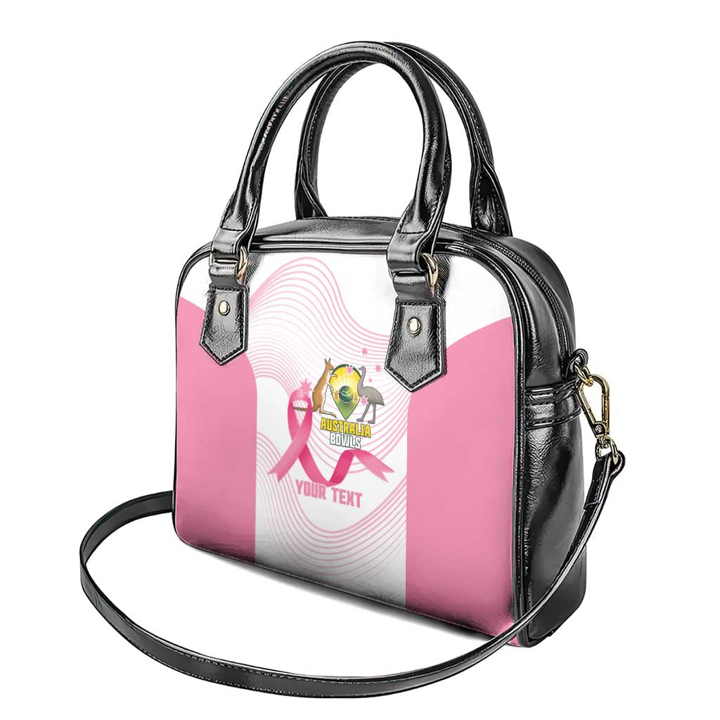 Custom Bowls Australia Breast Cancer Shoulder Handbag Pink Ribbon Curve Sporty - Aussie Hoodie