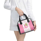 Custom Bowls Australia Breast Cancer Shoulder Handbag Pink Ribbon Curve Sporty - Aussie Hoodie