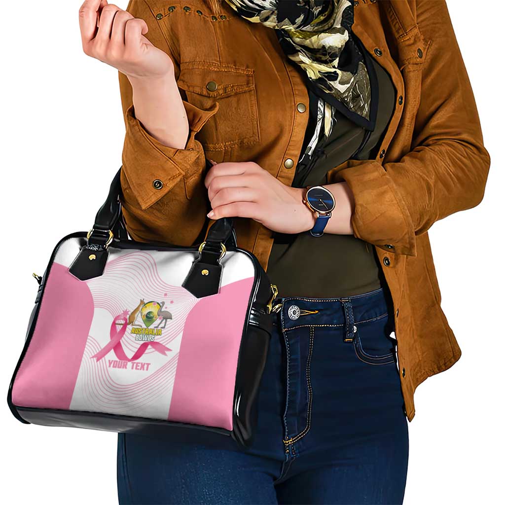 Custom Bowls Australia Breast Cancer Shoulder Handbag Pink Ribbon Curve Sporty - Aussie Hoodie