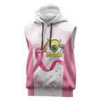 Custom Bowls Australia Breast Cancer Sleeveless Hoodie Pink Ribbon Curve Sporty - Aussie Hoodie
