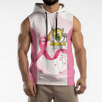 Custom Bowls Australia Breast Cancer Sleeveless Hoodie Pink Ribbon Curve Sporty - Aussie Hoodie