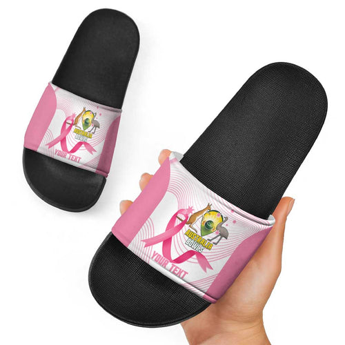Custom Bowls Australia Breast Cancer Slide Sandals Pink Ribbon Curve Sporty - Aussie Hoodie