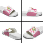 Custom Bowls Australia Breast Cancer Slide Sandals Pink Ribbon Curve Sporty - Aussie Hoodie