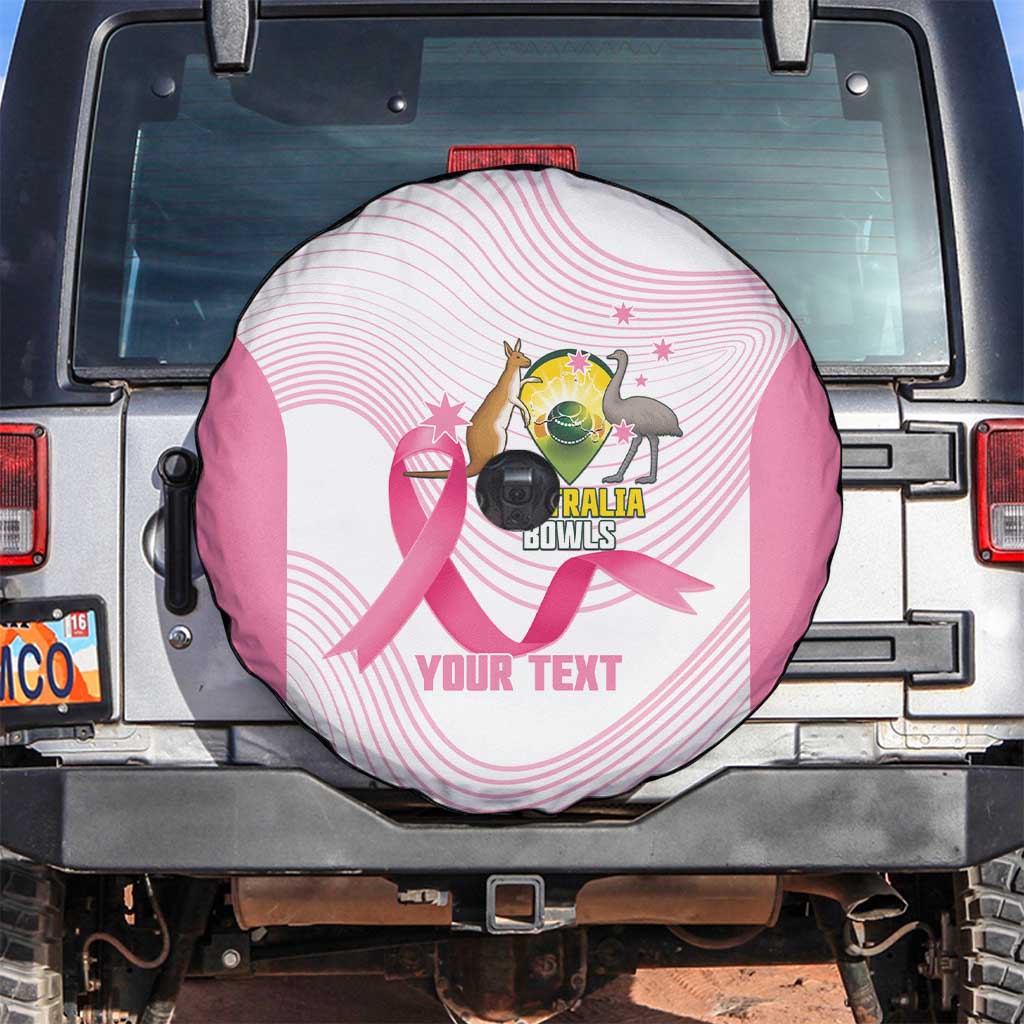 Custom Bowls Australia Breast Cancer Spare Tire Cover Pink Ribbon Curve Sporty - Aussie Hoodie