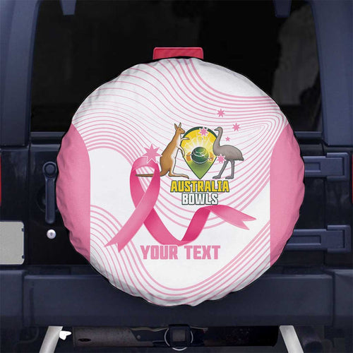Custom Bowls Australia Breast Cancer Spare Tire Cover Pink Ribbon Curve Sporty - Aussie Hoodie