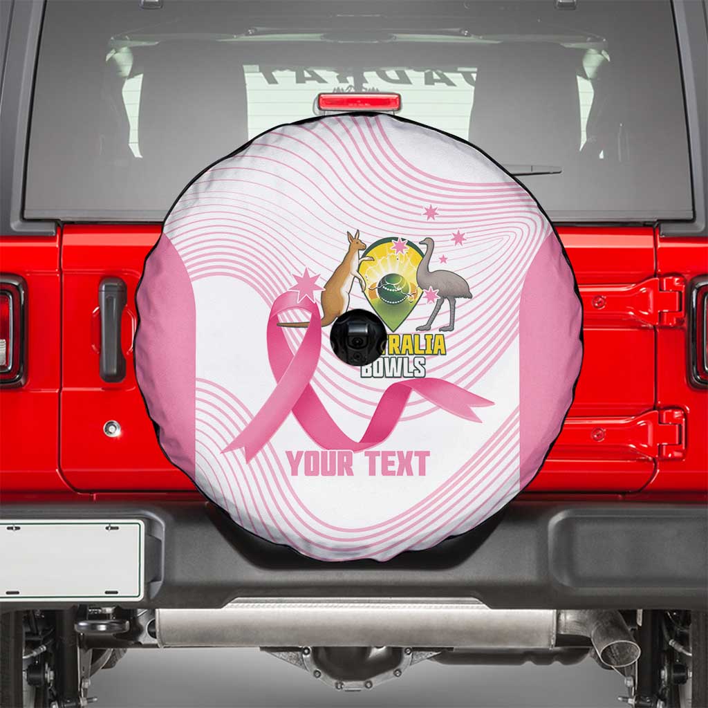 Custom Bowls Australia Breast Cancer Spare Tire Cover Pink Ribbon Curve Sporty - Aussie Hoodie