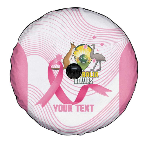 Custom Bowls Australia Breast Cancer Spare Tire Cover Pink Ribbon Curve Sporty - Aussie Hoodie