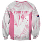 Custom Bowls Australia Breast Cancer Sweatshirt Pink Ribbon Curve Sporty - Aussie Hoodie
