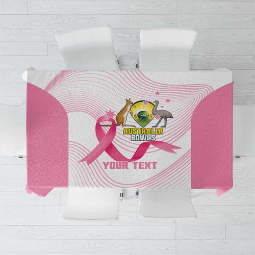 Custom Bowls Australia Breast Cancer Tablecloth Pink Ribbon Curve Sporty - Aussie Hoodie