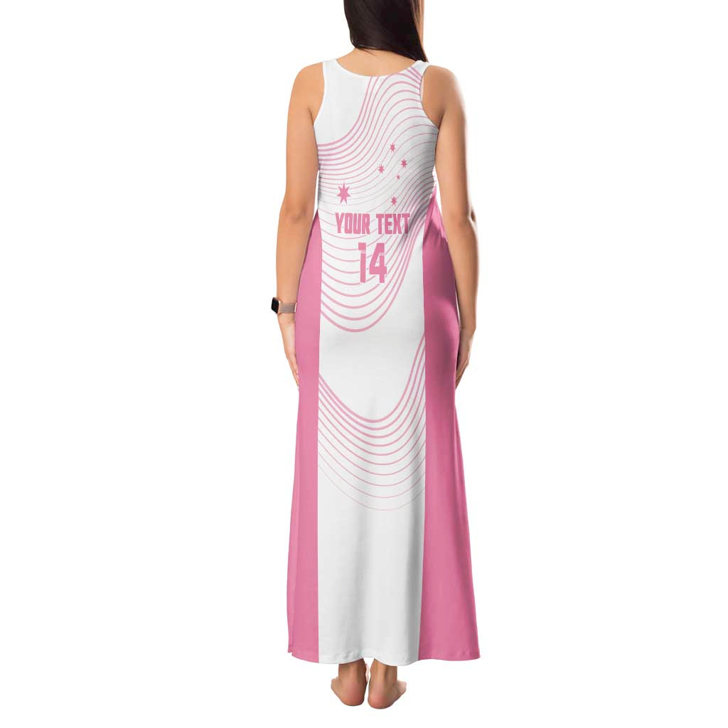 Custom Bowls Australia Breast Cancer Tank Maxi Dress Pink Ribbon Curve Sporty - Aussie Hoodie