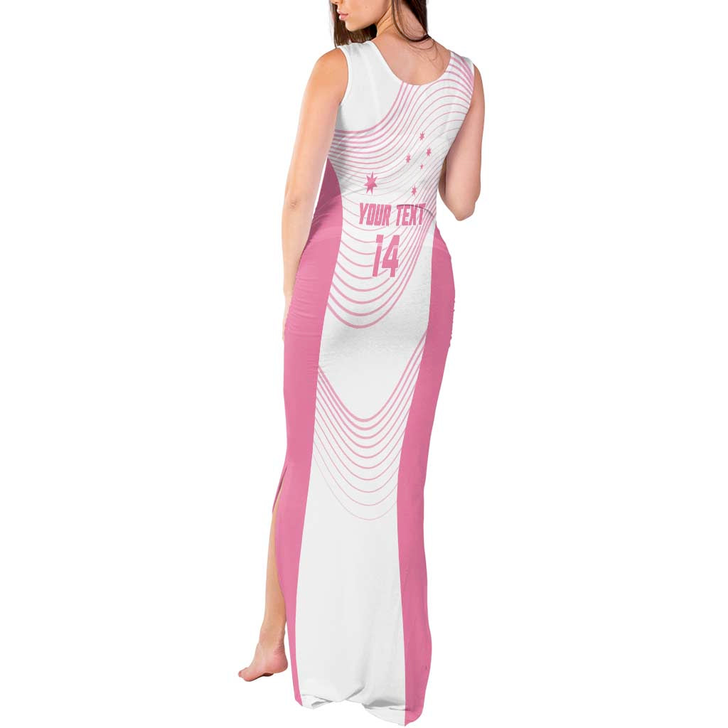Custom Bowls Australia Breast Cancer Tank Maxi Dress Pink Ribbon Curve Sporty - Aussie Hoodie