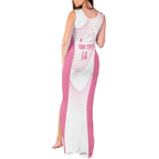 Custom Bowls Australia Breast Cancer Tank Maxi Dress Pink Ribbon Curve Sporty - Aussie Hoodie