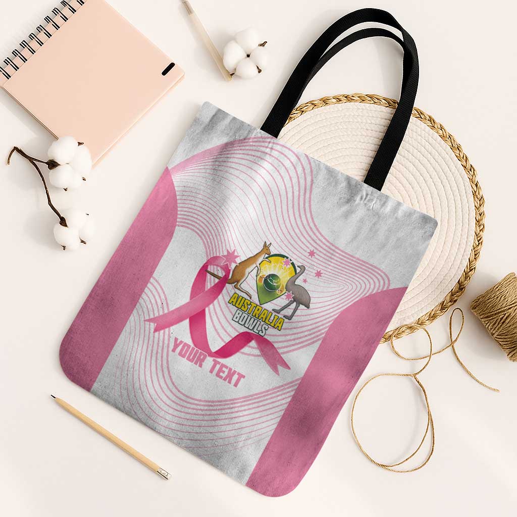 Custom Bowls Australia Breast Cancer Tote Bag Pink Ribbon Curve Sporty - Aussie Hoodie