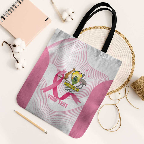 Custom Bowls Australia Breast Cancer Tote Bag Pink Ribbon Curve Sporty - Aussie Hoodie