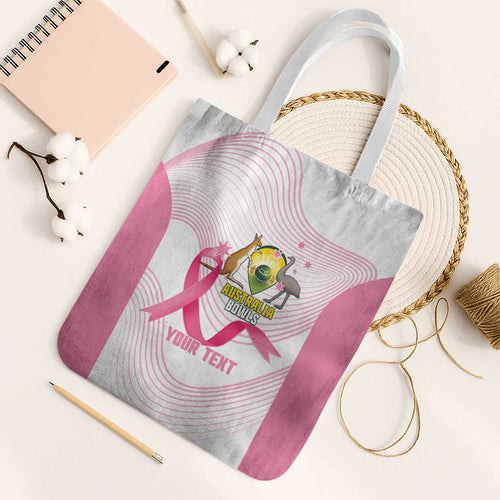 Custom Bowls Australia Breast Cancer Tote Bag Pink Ribbon Curve Sporty - Aussie Hoodie