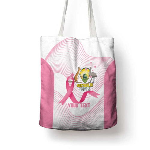 Custom Bowls Australia Breast Cancer Tote Bag Pink Ribbon Curve Sporty - Aussie Hoodie
