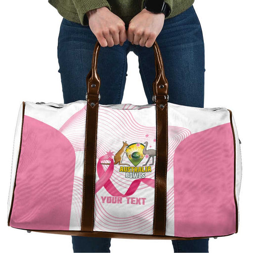Custom Bowls Australia Breast Cancer Travel Bag Pink Ribbon Curve Sporty - Aussie Hoodie