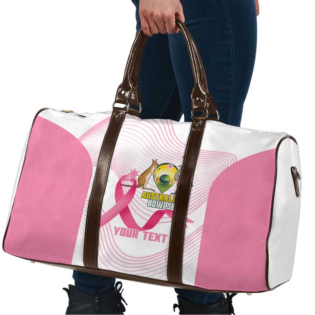 Custom Bowls Australia Breast Cancer Travel Bag Pink Ribbon Curve Sporty - Aussie Hoodie