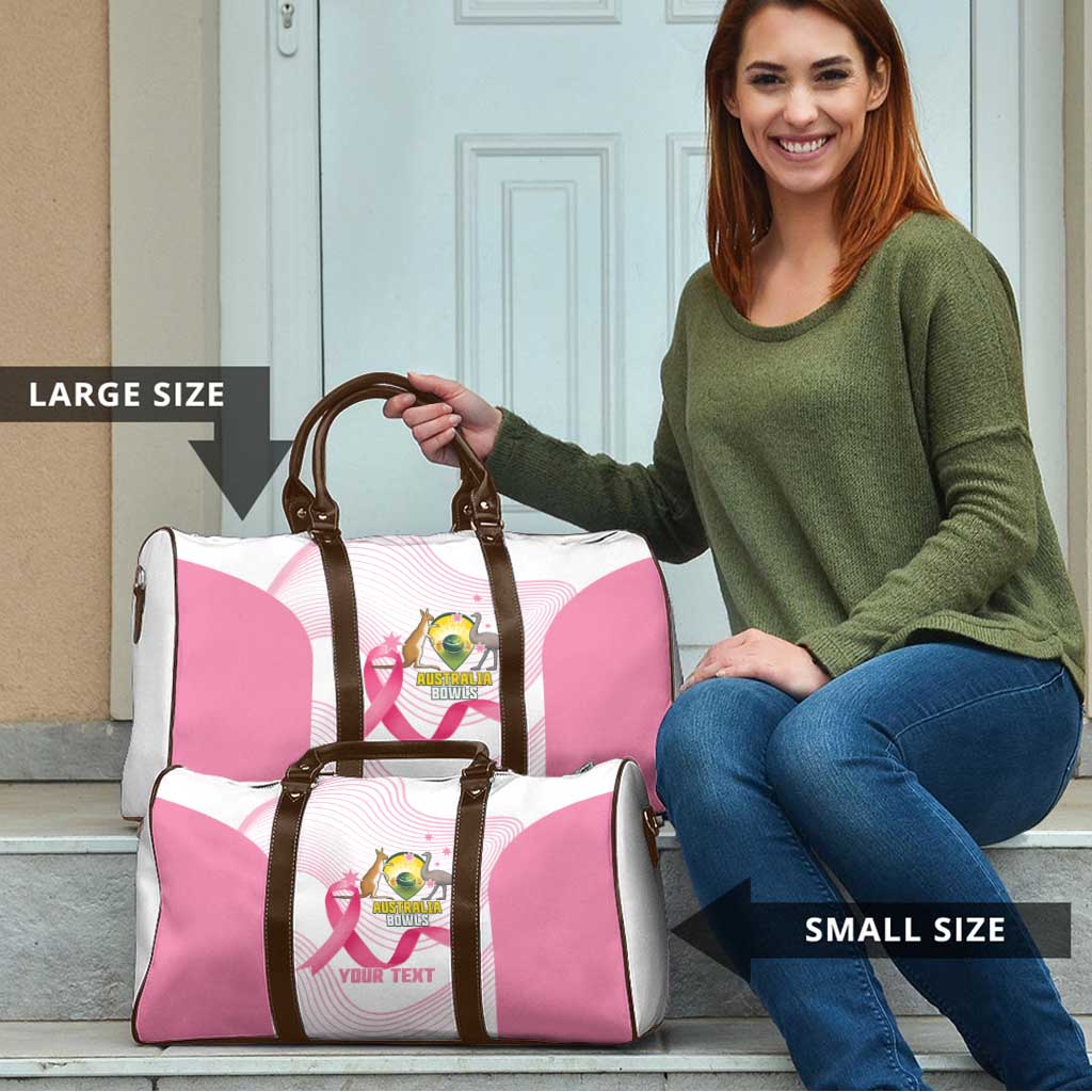 Custom Bowls Australia Breast Cancer Travel Bag Pink Ribbon Curve Sporty - Aussie Hoodie