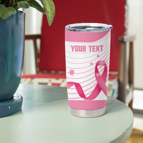 Custom Bowls Australia Breast Cancer Tumbler Cup Pink Ribbon Curve Sporty - Aussie Hoodie