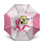 Custom Bowls Australia Breast Cancer Umbrella Pink Ribbon Curve Sporty - Aussie Hoodie
