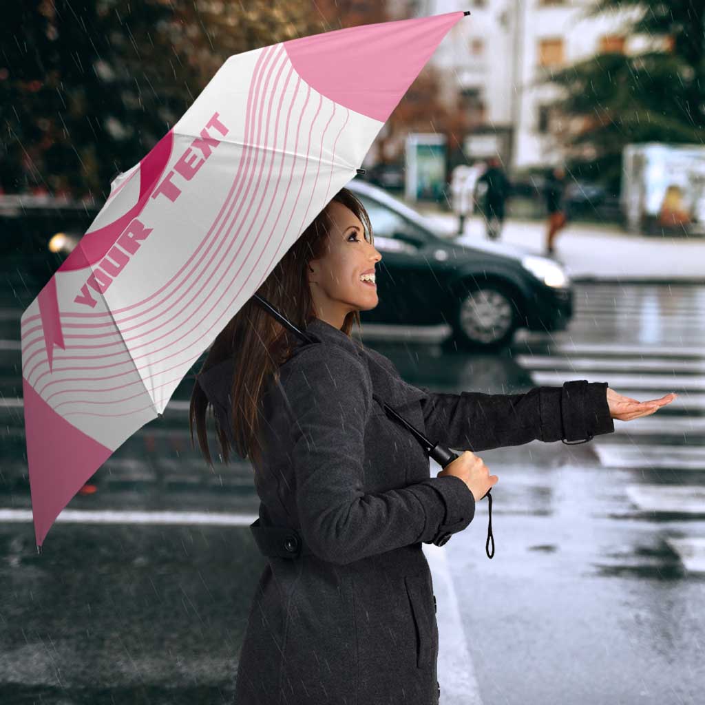 Custom Bowls Australia Breast Cancer Umbrella Pink Ribbon Curve Sporty - Aussie Hoodie
