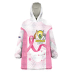 Custom Bowls Australia Breast Cancer Wearable Blanket Hoodie Pink Ribbon Curve Sporty - Aussie Hoodie