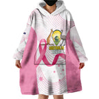 Custom Bowls Australia Breast Cancer Wearable Blanket Hoodie Pink Ribbon Curve Sporty - Aussie Hoodie