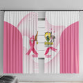 Custom Bowls Australia Breast Cancer Window Curtain Pink Ribbon Curve Sporty - Aussie Hoodie