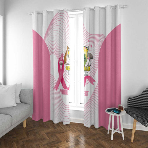 Custom Bowls Australia Breast Cancer Window Curtain Pink Ribbon Curve Sporty - Aussie Hoodie