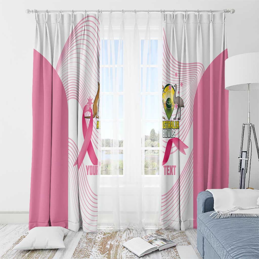Custom Bowls Australia Breast Cancer Window Curtain Pink Ribbon Curve Sporty - Aussie Hoodie